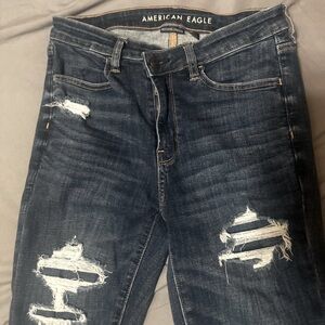 American Eagle High Waisted Next Level Stretch Patched Jegging - 6 Reg